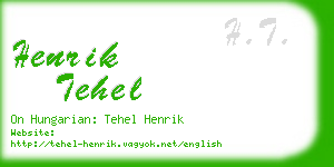 henrik tehel business card